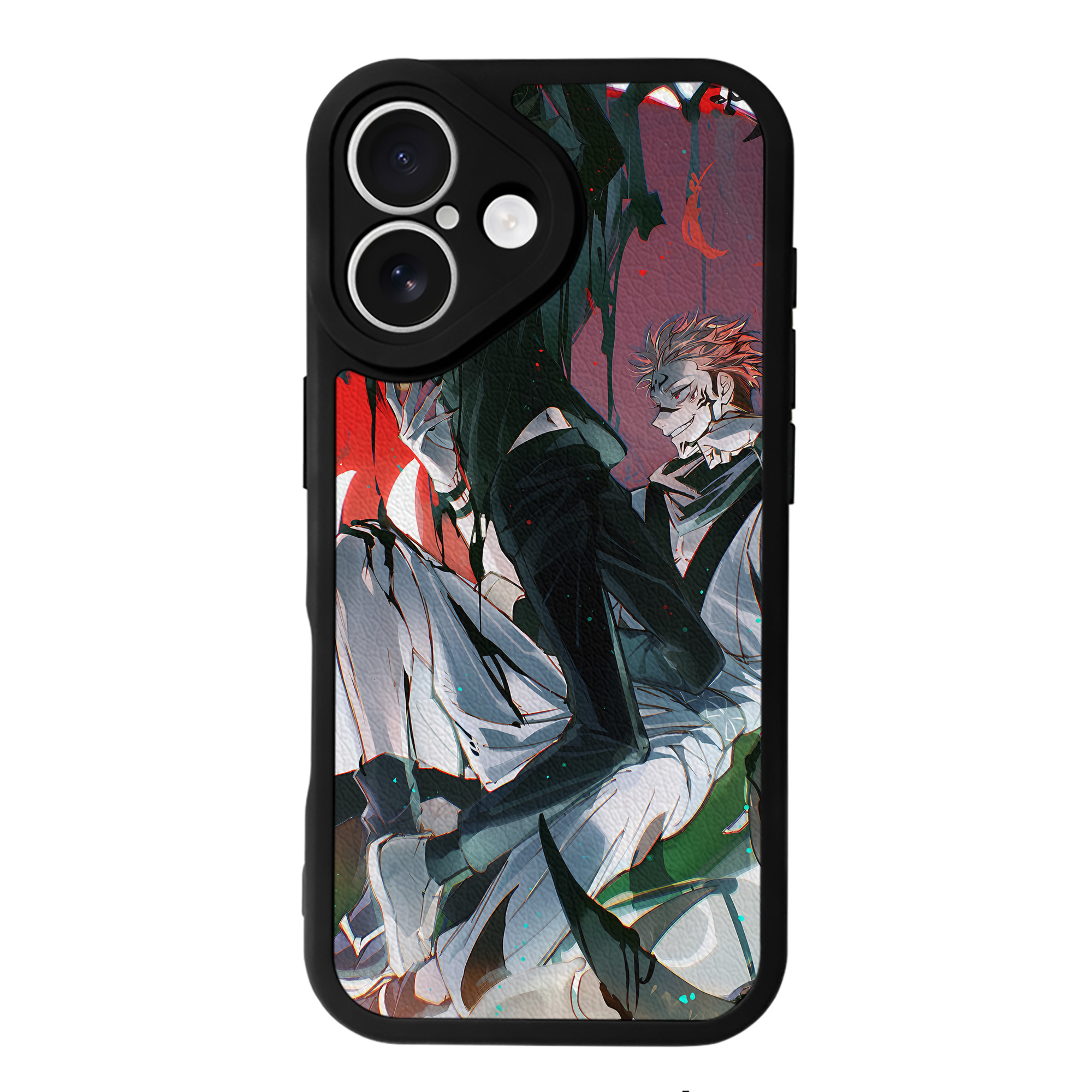 （画像用） 呪術廻戦 Jujutsu Kaisen 【iPhone 16シリーズ対応】シリコンスマホケース（レザー調） 材質：シリコン